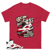 Kream Kicks Shirt - Match White Air Jordan 6 Carmine
