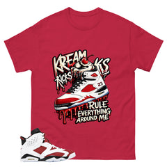 Kream Kicks Shirt - Match White Air Jordan 6 Carmine