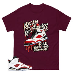 Kream Kicks Shirt - Match White Air Jordan 6 Carmine