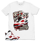 Kream Kicks Shirt - Match White Air Jordan 6 Carmine