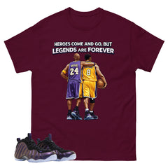 Legends Are Forever Graphic Tee, Shirt to Match Air Foamposite One Eggplant, Air Foamposite Unisex Purple Shirt