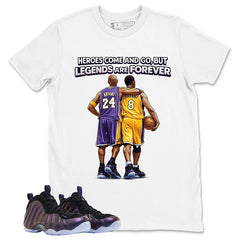Legends Are Forever Graphic Tee, Shirt to Match Air Foamposite One Eggplant, Air Foamposite Unisex Purple Shirt