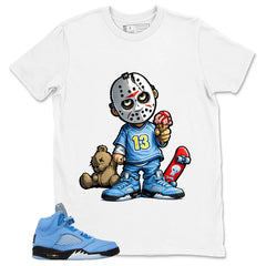 Graphic Tee Little Jason Shirt - to Matching Air Jordan 5 Retro SE UNC | Zadago