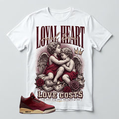 Loyal Heart Real Love Graphic Tee - Shirt To Match Air Jordan 3 Bin23