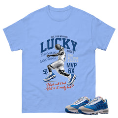Lucky Shoes MJ Graphic Tee, Shirt to Match Air Max 95 Big Bubble Blue, Air Max 95 Big Bubble Blue Lawson Unisex Shirt