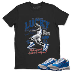 Lucky Shoes MJ Graphic Tee, Shirt to Match Air Max 95 Big Bubble Blue, Air Max 95 Big Bubble Blue Lawson Unisex Shirt