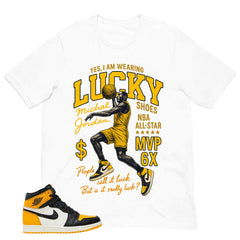 Lucky Shoes MJ Shirt - Match Air Jordan 1 Yellow Toe