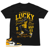Lucky Shoes MJ Shirt - Match Air Jordan 1 Yellow Toe