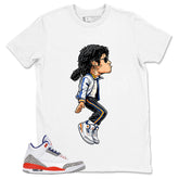M.Jackson Tiptoe Shirt - Match Blue Air Jordan 3 Knicks