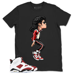 M.Jackson Tiptoe Shirt - Match White Air Jordan 6 Carmine