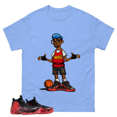 Mars Blackmon Graphic Tee, Shirt to Match Air Foamposite Stranger Things, Air Foamposite Unisex Blue Shirt