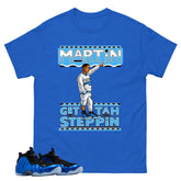 Martin Gettah Steppin Shirt - Match Air Foamposite One Royal