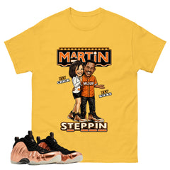 Martin Steppin Graphic Tee, Shirt to Match Air Foamposite One Copper, Air Foamposite Unisex Black Shirt