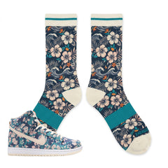 Maui Wowie Inspired Sneaker Match Socks – Dunk SB Skate Style Mid-Calf Crew Socks