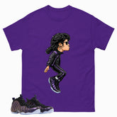 Michael Jackson Tiptoe Graphic Tee, Shirt to Match Air Foamposite One Eggplant, Air Foamposite Unisex Purple Shirt