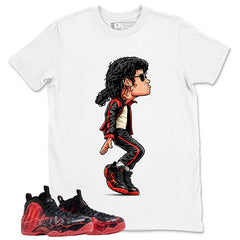 Micheal Jackson Tiptoe Graphic Tee, Shirt to Match Air Foamposite Stranger Things, Air Foamposite Unisex Blue Shirt