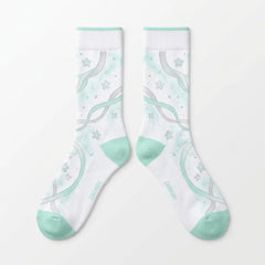 Mint Foam Socks – Wmns Air Jordan 6 Retro Inspired Mid-Calf Unisex Crew Socks
