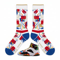 Miro 2026 Socks – Air Jordan 7 Retro Inspired Mid-Calf Unisex Crew Socks