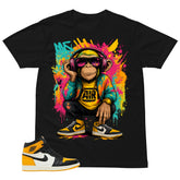 Monkey Vibe Shirt - Match Air Jordan 1 Yellow Toe