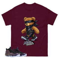 Move In Silence Graphic Tee, Shirt to Match Air Foamposite One Eggplant, Air Foamposite Unisex Purple Shirt