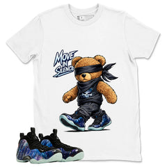 Move In Silence Graphic Tee, Shirt to Match Air Foamposite One Galaxy, Air Foamposite Unisex Black Shirt