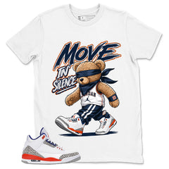 Move In Silence Shirt - Match Blue Air Jordan 3 Knicks