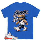 Move In Silence Shirt - Match Blue Air Jordan 3 Knicks