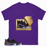 New Kicks Graphic Tee, Shirt to Match Air Foamposite One Eggplant, Air Foamposite Unisex Purple Shirt