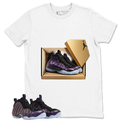 New Kicks Graphic Tee, Shirt to Match Air Foamposite One Eggplant, Air Foamposite Unisex Purple Shirt