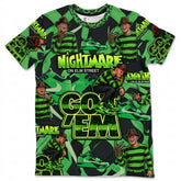 Nightmare On Elm Street All Over Print Shirt Match Travis Scott x Air Jordan Jumpman Green Spark