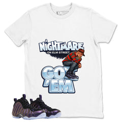 Nightmare On Elm Street Graphic Tee, Shirt to Match Air Foamposite One Eggplant, Air Foamposite Unisex Purple Shirt