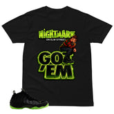 Nightmare On Elm Street Shirt - Match Air Foamposite One Black Volt