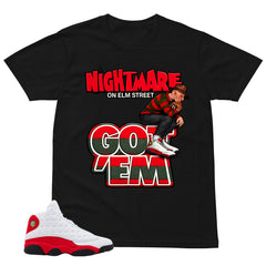 Nightmare On Elm Street Shirt - Match Air Jordan 13 'True Red' 2026