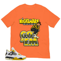 Nightmare On Elm Street Shirt - Match Air Jordan 4 Vivid Sulfur