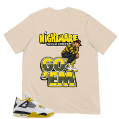 Nightmare On Elm Street Shirt - Match Air Jordan 4 Vivid Sulfur