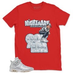 Nightmare On Elm Street Shirt - Match Air Jordan 6 x Paris Saint-Germain Metallic Silver