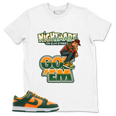 Nightmare On Elm Street Shirt - Match Green Dunk Low Miami Hurricanes