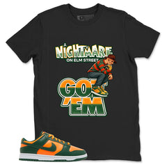 Nightmare On Elm Street Shirt - Match Green Dunk Low Miami Hurricanes
