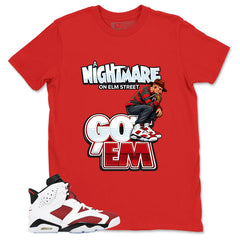 Nightmare On Elm Street Shirt - Match White Air Jordan 6 Carmine