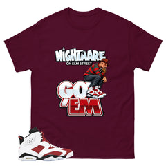 Nightmare On Elm Street Shirt - Match White Air Jordan 6 Carmine