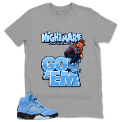 Graphic Tee Nightmare On Elm Street Shirt - Matching Air Jordan 5 Retro SE UNC