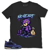 No Heart Shirt - Match Air Jordan 4 Retro Lakers