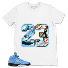 Graphic Tee Number 23 Legend Shirt - Matching Air Jordan 5 Retro SE UNC