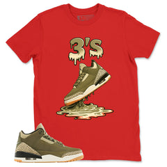 Olive Family Affair 3s Zadago Shirt 3's Dripping Graphic