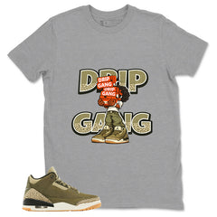 Olive Family Affair 3s Zadago Shirt Drip Gang Graphic