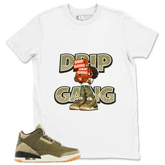 Olive Family Affair 3s Zadago Shirt Drip Gang Graphic