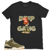 Olive Family Affair 3s Zadago Shirt Drip Gang Graphic