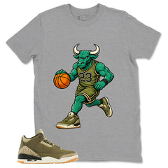 Olive Family Affair 3s Zadago Shirt Raging Bull Graphic