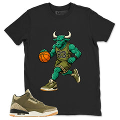 Olive Family Affair 3s Zadago Shirt Raging Bull Graphic