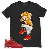 Orange Brick By Brick 4s Zadago Shirt Play Hard Bear Graphic